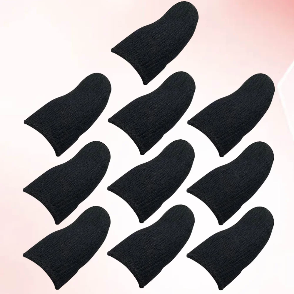 

10 Pcs Practical Finger Sleeve Screen Touch Breathable Game Finger Cover Elastic Finger Cot Anti-Sweat Thumb Fingers Protec