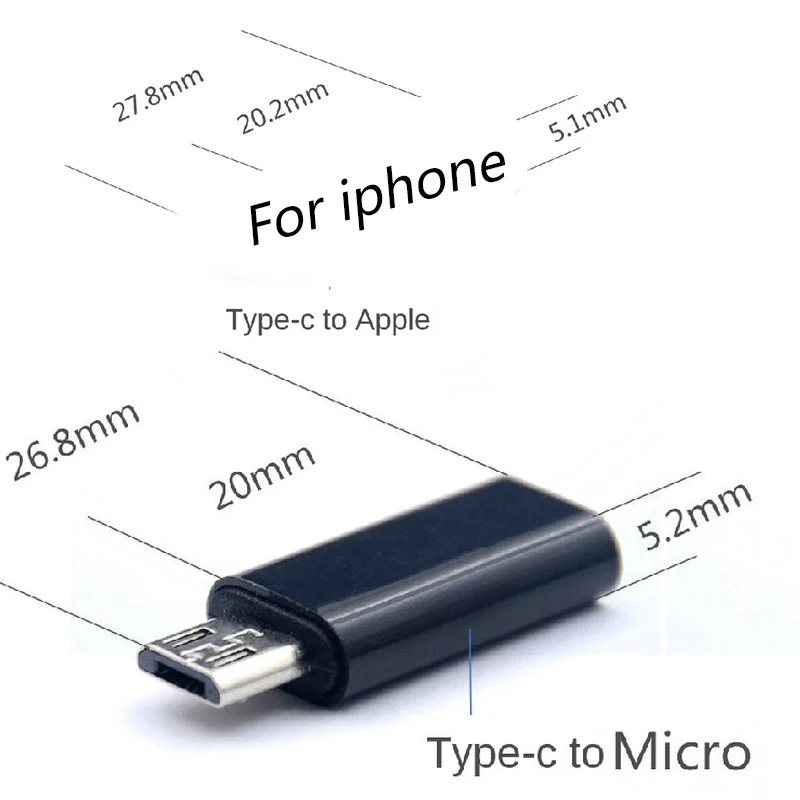 Ios кабель для передачи данных зарядный конвертер адаптер iPhone/Android Micro USB Type C к OTG
