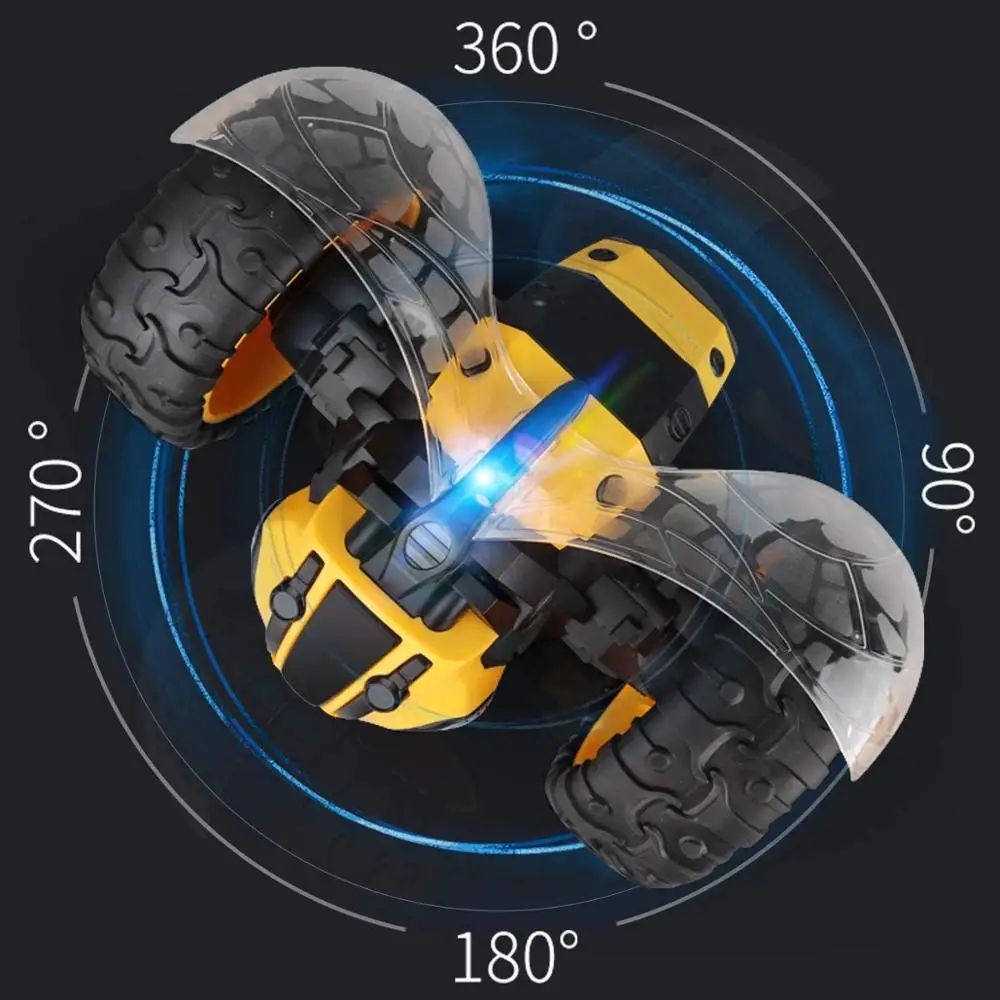 

BORUI RC Stunt Car 2.4Ghz Remote Control Car Rechargeable Off Road Bumper Lightning Bee Music Light RC Car Toy for Kids