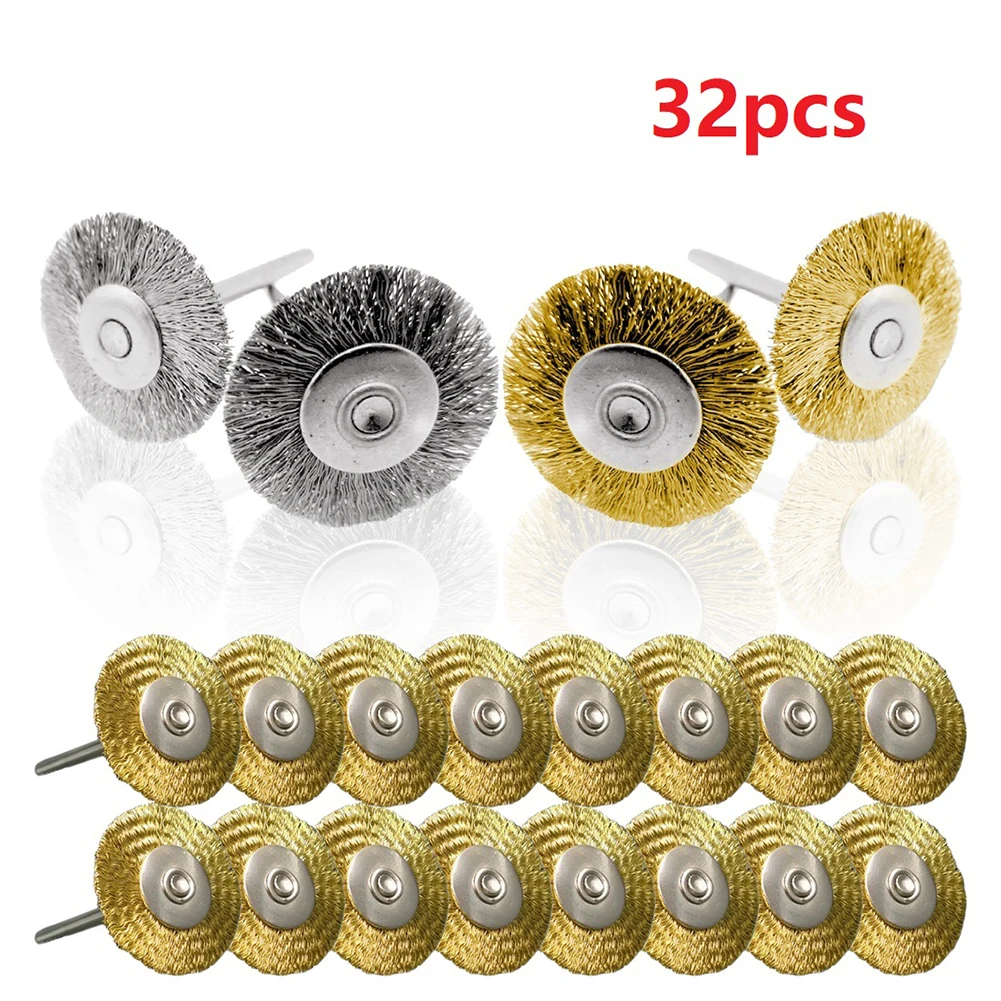 

Metal Wire Wire Brush Wheel Mini Drill Rotary Polishing Yellow & Sliver