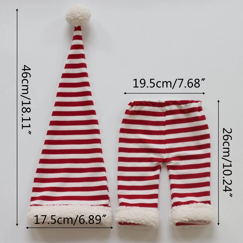 

2Pcs Baby Infants Stripe Crochet Hat+Shorts Set Newborn Infant Photography Props