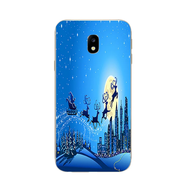 Чехлы из ТПУ для Samsung Galaxy S8/S8 Plus чехол телефона J3 J5 J7 2017 Prime с рождественским узором