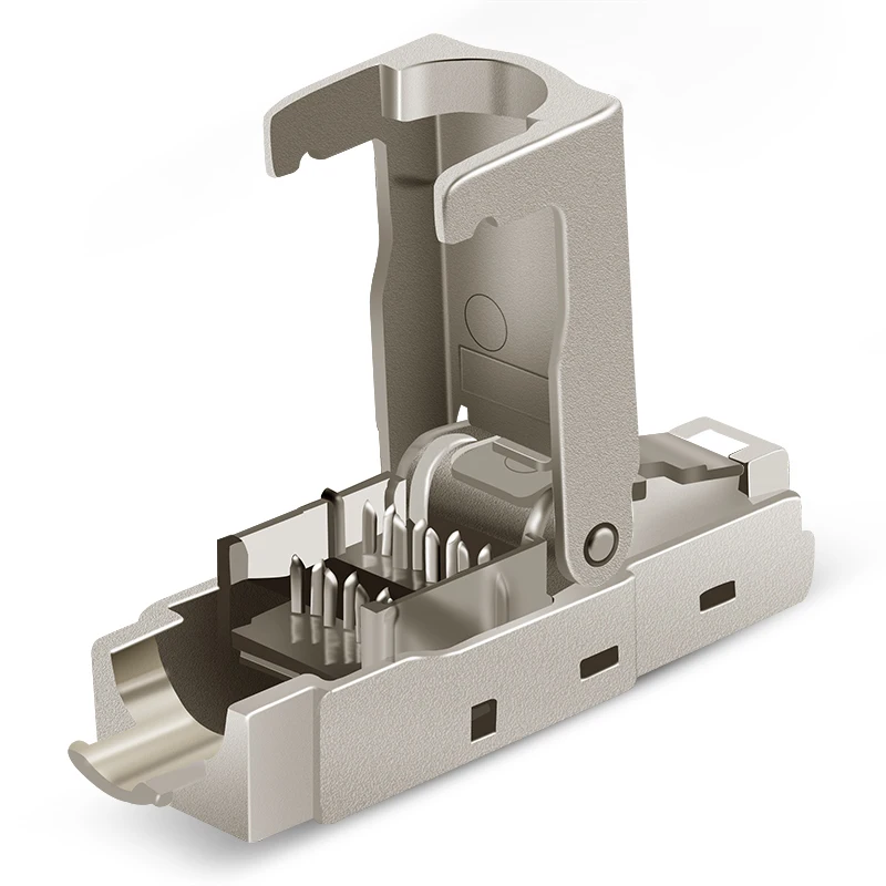 2 шт. Cat6A Экранирование с кристаллической головкой Rj45 металлический разъем модуль