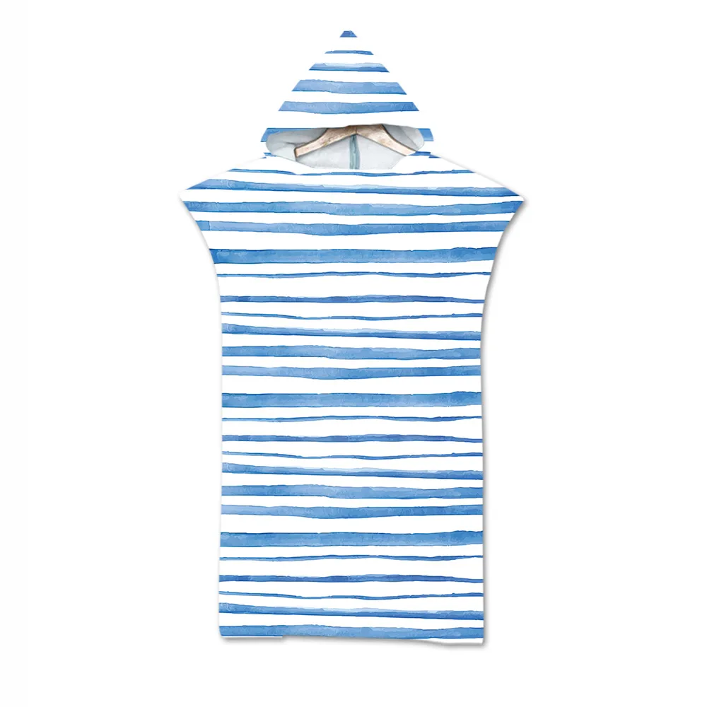 75*110cm Microfiber Printed Hooded Bath Beach Towel For Adults Quick Dry Swimming Poncho With Cloak Bathrobe | Дом и сад