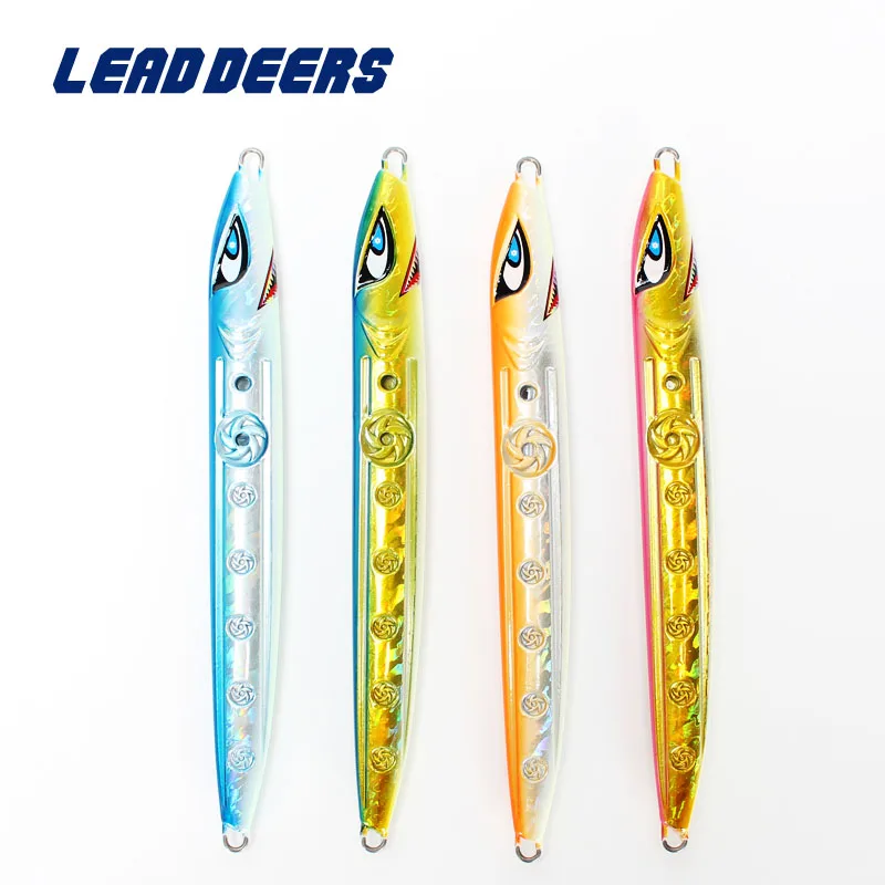 Leaddeers, Япония, новинка, глубокое море, джиг, металлическая приманка, джиг, рыболовные Джиги, океанская лодка, рыболовные светящиеся Свинцовые Приманки для рыбы, 4 шт./лот, 300 г, 400 г