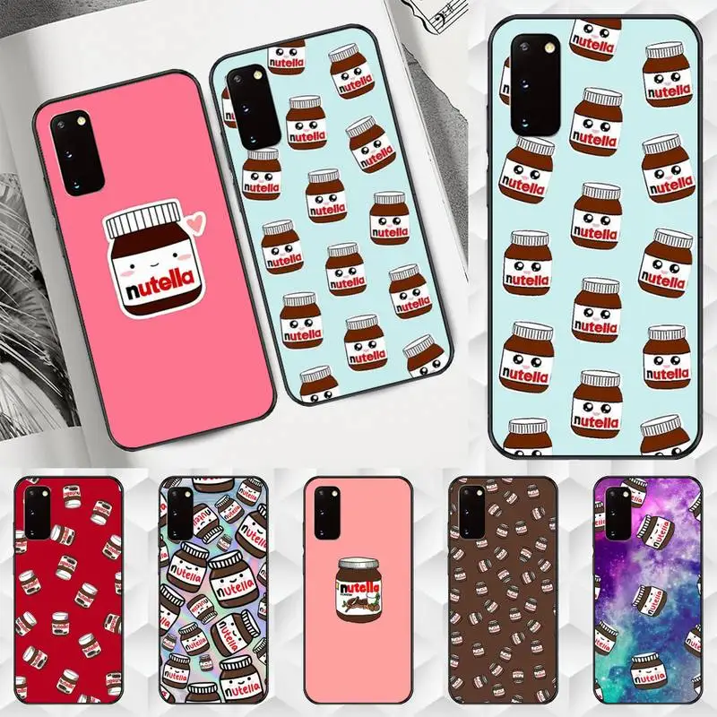 

Coffee Nutella Phone Case TPU For Samsung S6 S7 S8 S9 S10 plus S20 S21 S30ultrs Fundas Cover coque