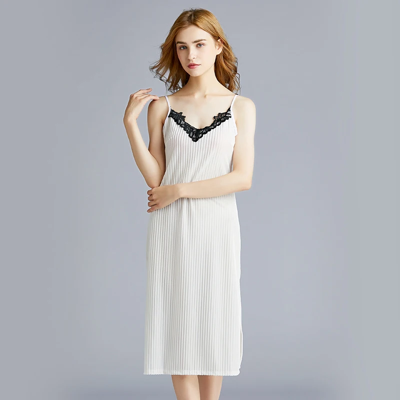

YAO TING pajamas for woman Hot style velvet lady new autumn winter sexy condole takes skirt long money to be able to wear house
