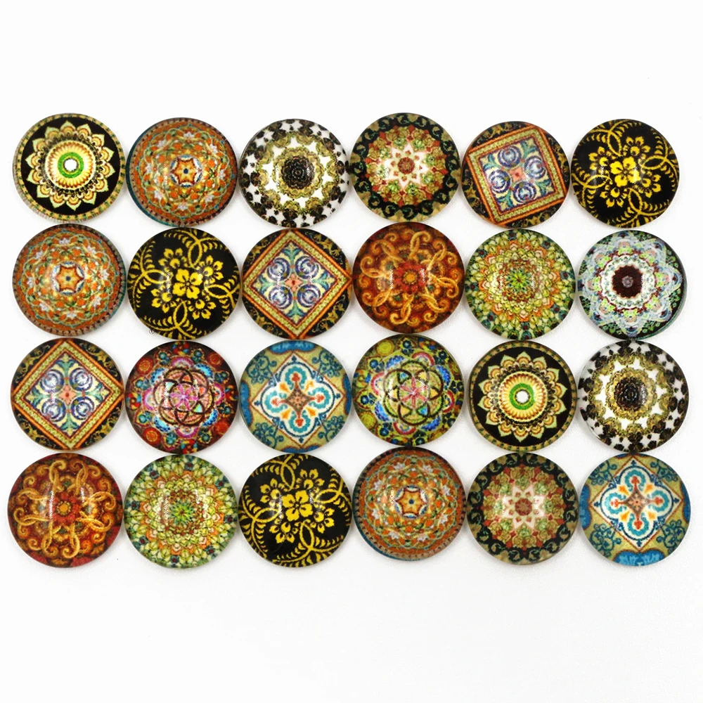 50 шт./лот 12 мм фото стекло Кабошоны Смешанные тотемные кабошоны для ручной работы