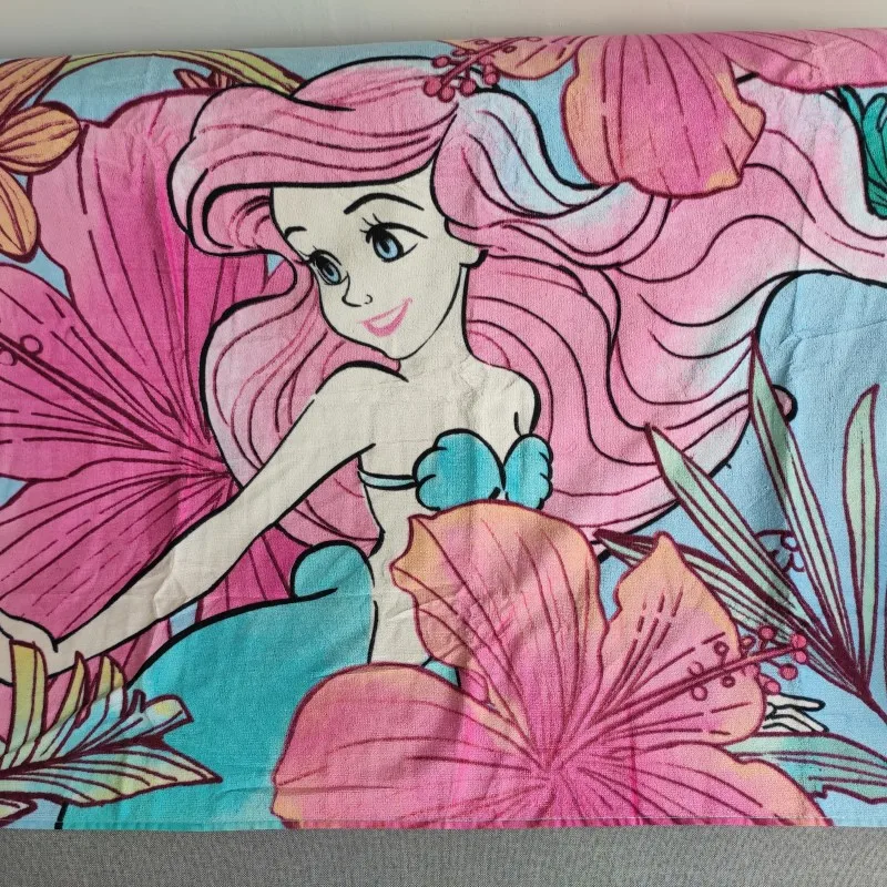 Disney/Милая Красная летняя мочалка с Минни Маус, хлопок, мягкое пляжное полотенце, одеяло для детей, для девочек, банное полотенце для плавания, 75x150 см