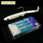 WALK FISH 3 шт.лот, 55 мм, мягкая рыболовная приманка с крючком, Реалистичная силиконовая приманка для окуня, 3D-глаза, джеркбейты, плавающие приманки, снасти