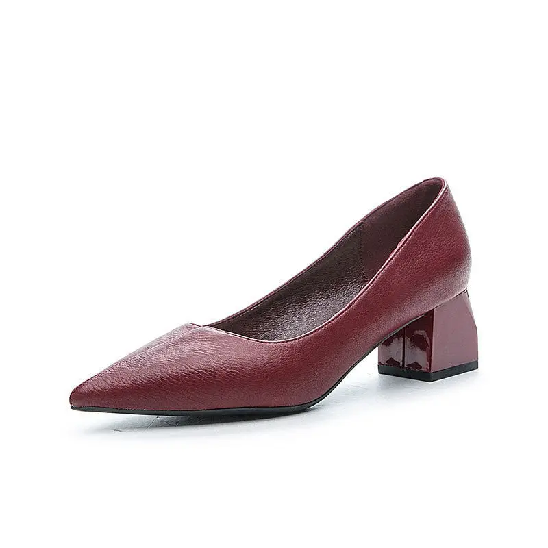 

Cresfimix/женские модные милые туфли из искусственной кожи с острым носком на высоком каблуке для офиса и вечерние туфли-лодочки без застежки; С...