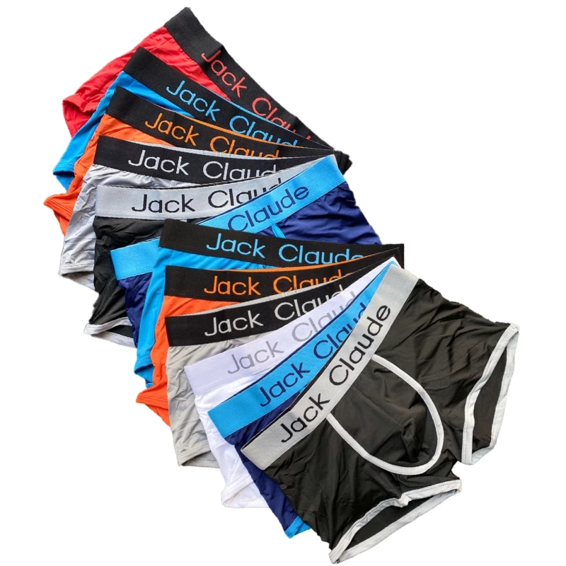 Трусы боксеры мужские 10 шт./лот удобные пикантные дышащие трусы с U образной формы