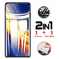 2in1 20d full cover soft hydrogel film for xiaomi poco x3 pro pocophone x3pro poko pocco poxo x 3 pro screen protector glass