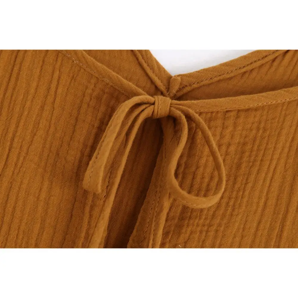 Модное женское платье Za летнее винтажное одноцветное миди платья с карманами