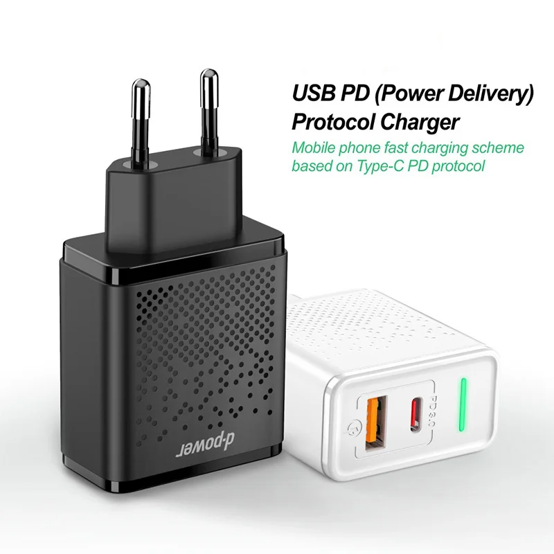 

Quick Charge 3.0 Dual USB Charger PD3.0 QC 3.0 Fast Charging EU US Wall Charger Power Adapter for Samsung S10 Xiaomi iPhone