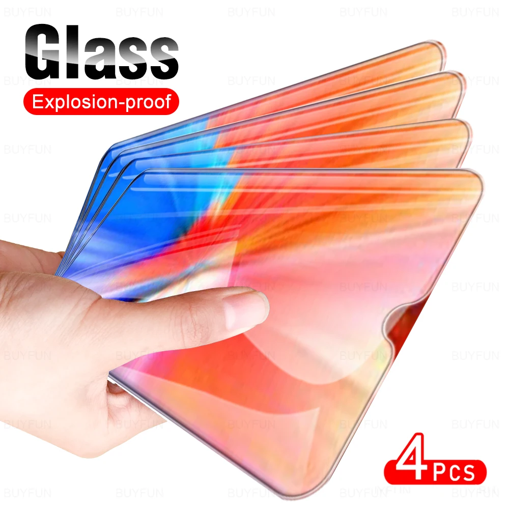 Защитное стекло с полным покрытием для Xiaomi Redmi Note 8 2021 4 шт. Защитная пленка экрана