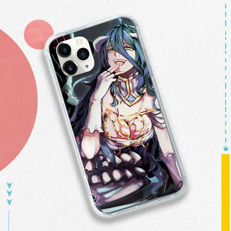 

Anime Cute girl albedo Overlord Phone Case for iPhone 11 12 pro XS MAX 8 7 6 6S Plus X 5S SE 2020 XR