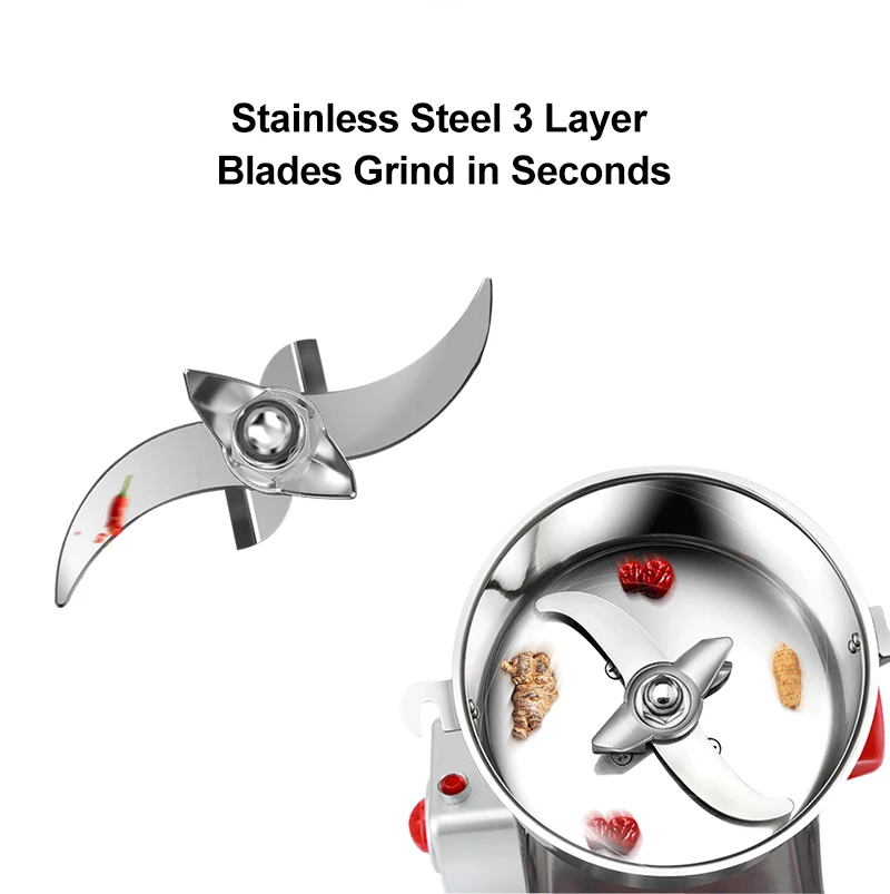 BioloMix 800g 700g Grains Spices Hebals Cereals Coffee Dry Food Grinder Mill Grinding Machine Gristmill Flour Powder crusher