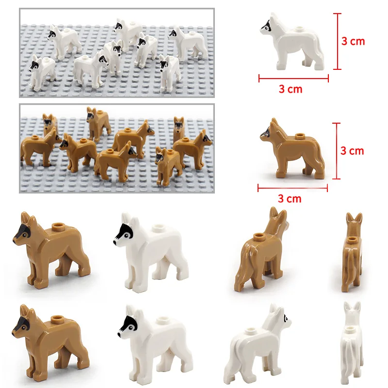 Специальная Полицейская собака Военная Собака совместимые строительные блоки