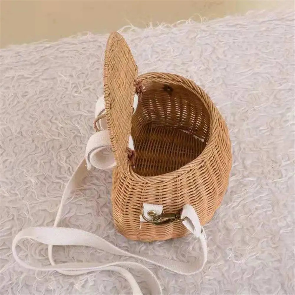 

Children Small Back Basket Bicycle Baskets Handmade Rattan Toy Child Bicycle Mount Baskets Outdoor Accessories