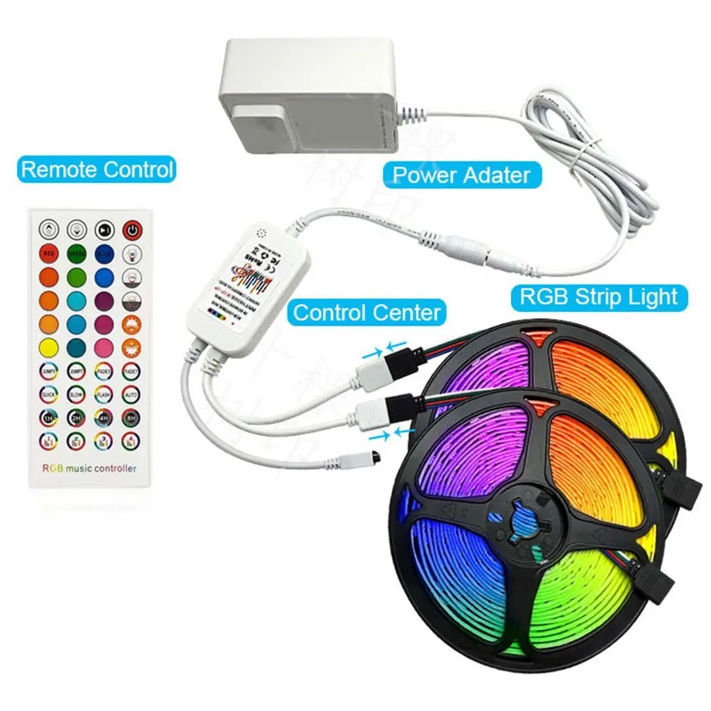 

100ft Led Strip Lights APP Control Music Sync RGB 5050 Color Changing LED Light Strips With Remote For Room Home Decoration