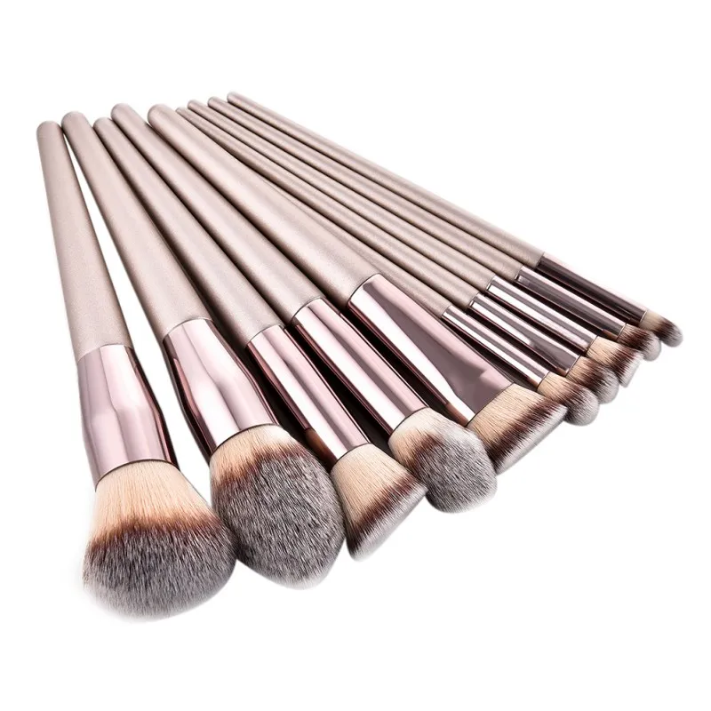 4/9/10 шт. светло коричневый набор кистей для макияжа пудра Румяна Тени век консилер