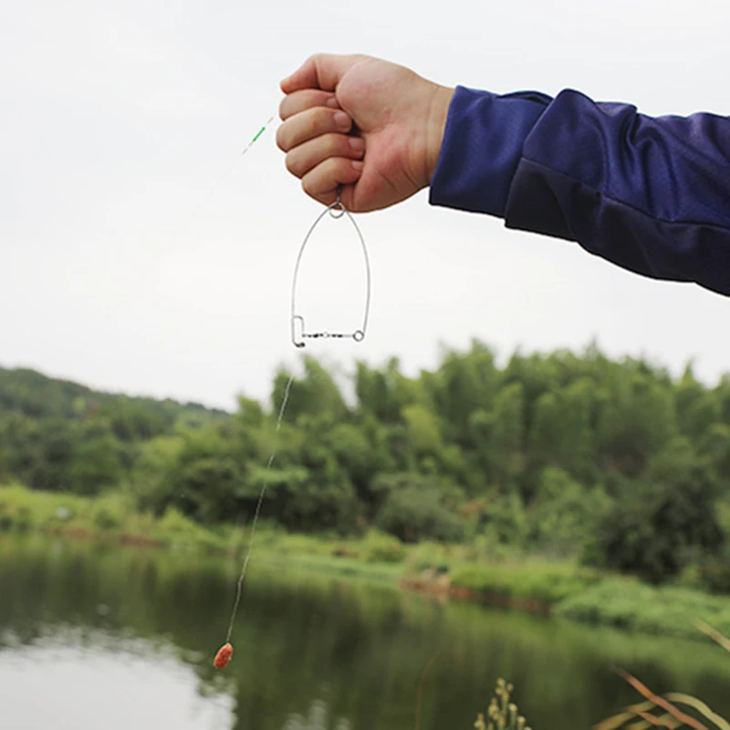 5pcs Camping Automatic Fishing Device Spring Ejection Hook Stainless Steel Universal Fish Tackle Tool Artifact | Спорт и развлечения