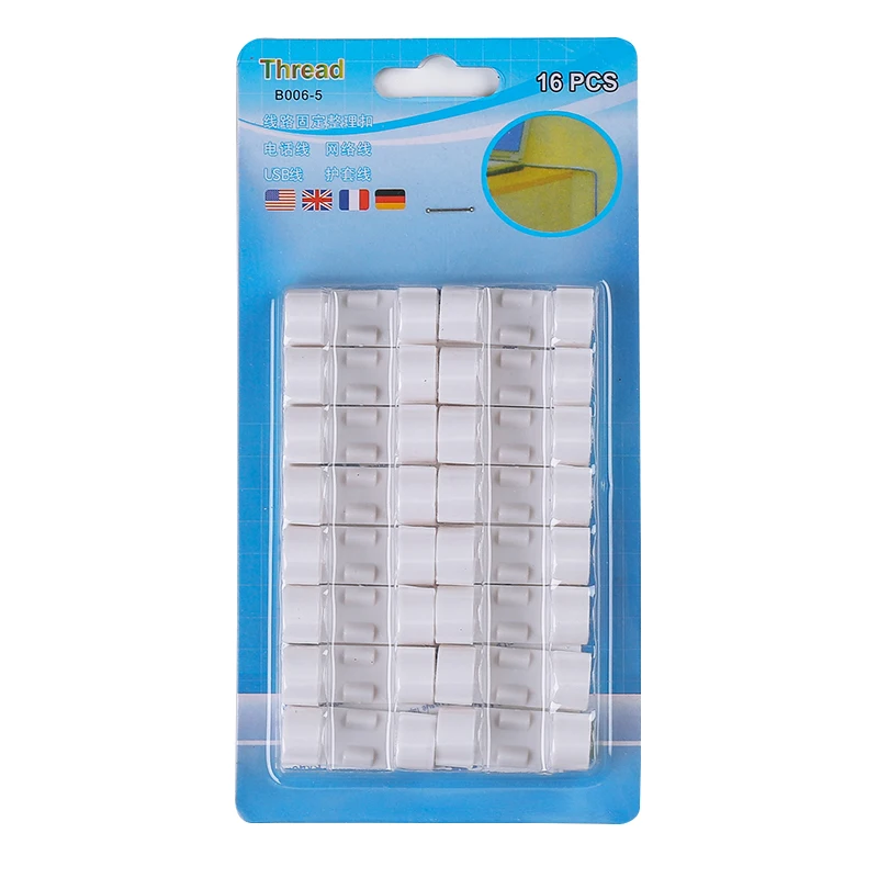 20pcs/Lot Self-adhesive Wire Organizer Fixed Clip Card Network Data Cable Storage Winder For Home and Office images - 6