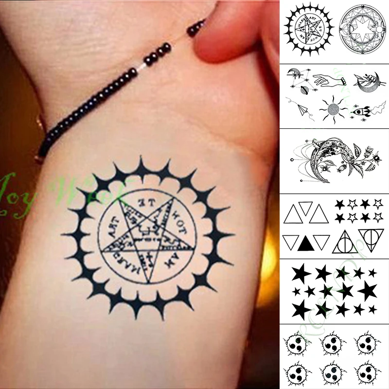 Waterproof Temporary Tattoo Sticker Arrow Cross Lots Fake Tatto Finger Hand Arm Foot Flash Tatoo for Kid Girl Men Women | Красота и