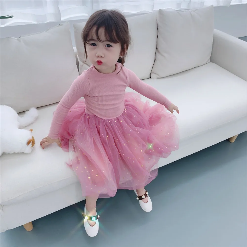 Ins/Кружевное платье-пачка принцессы для маленьких девочек шикарные детские