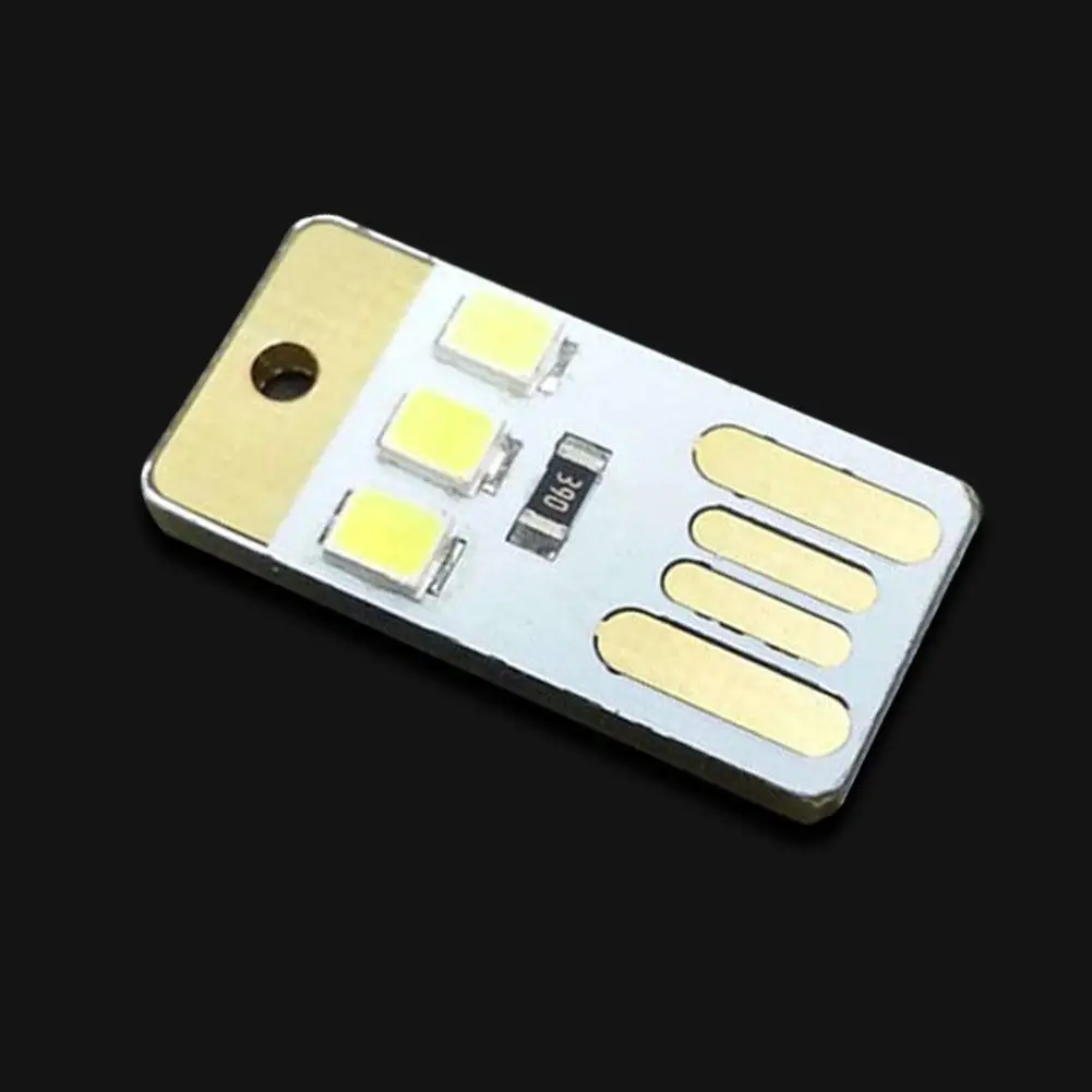 Double Sided USB 3 X LED Warm Mini Pocket Card Light With Induction Switch Camping Laptop Keyboard Lamp White | Лампы и освещение