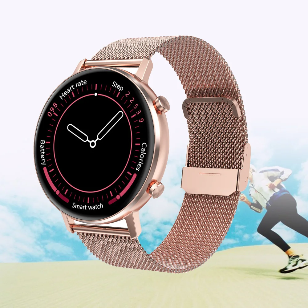 Умные часы с круглым сенсорным экраном для мужчин и женщин разрешением 360*360