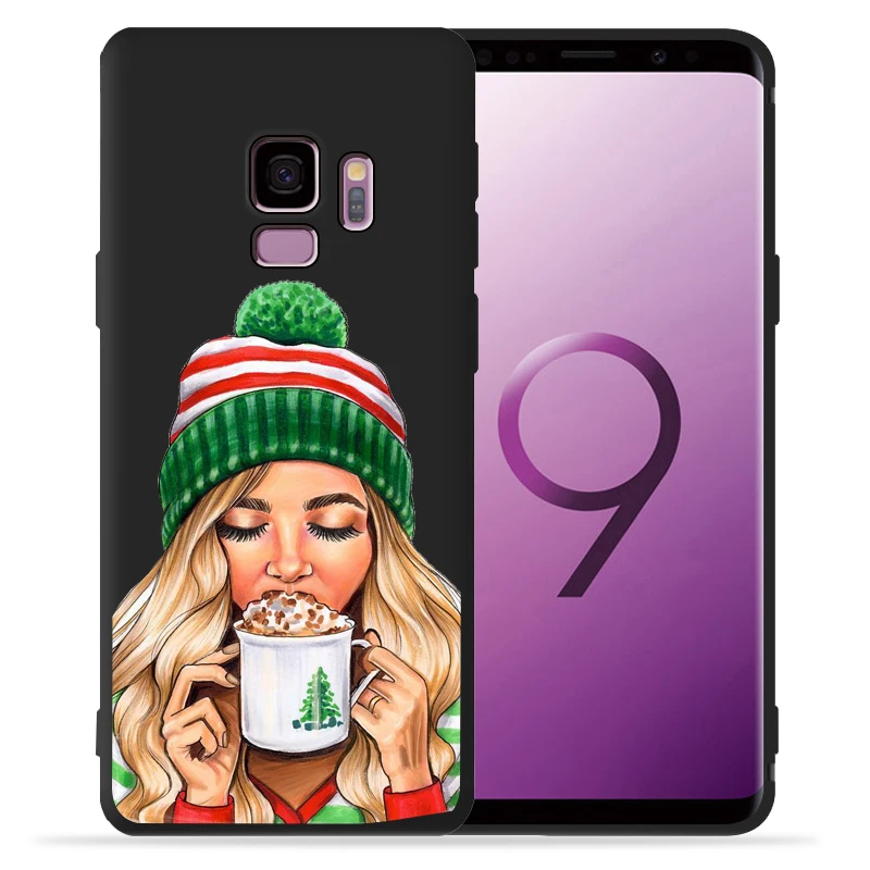 Рождественский Модный чехол для девушек samsung Galaxy S9 S8 S10 Plus S7 S6 Edge Lite Note9 8 10 Pro Funda Etui |