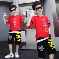 boys clothing sets new summer children t shirt pants hip hop set streetwear kids baby boys clothes suits teen 4 6 8 10 12 year