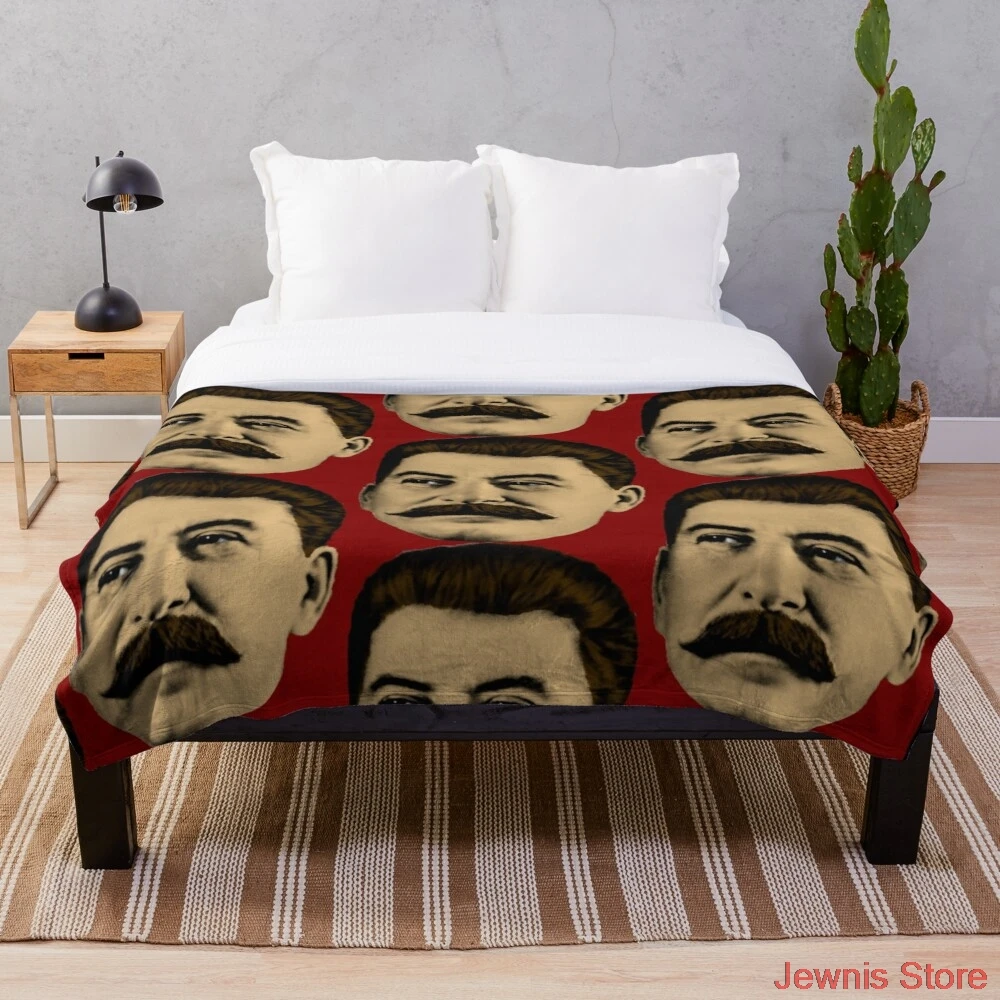 

Одеяло с принтом Иосифа Сталина, мягкое покрывало для дома/дивана/постельного белья, портативное дорожное покрывало для взрослых