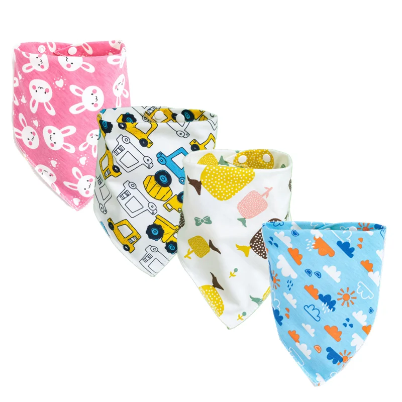 

1PC Cute Baby Stuff Bibs Cotton Burp Cloths Bandana Drool Bibs Cartoon Infant Baby Girl Boy Feeding Apron Saliva Towel