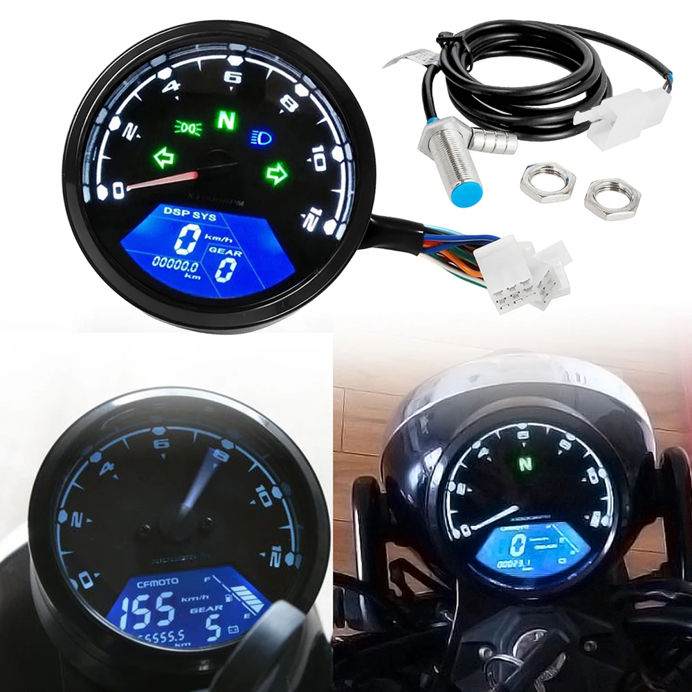 

Спидометр мотоциклетный со светодиодным многофункциональсветодиодный цифровым индикатором и тахометром