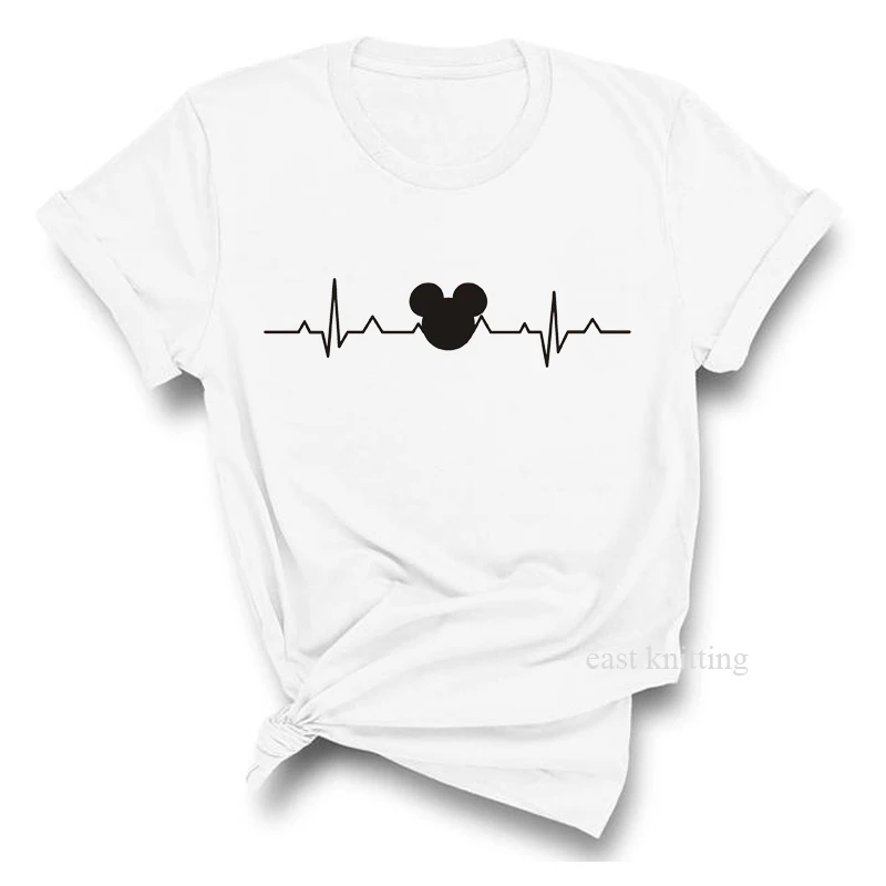0968-white Heartbeat Lifeline, собачья Лапка, кошачья лапка, женская футболка, Halajuku, повседневная забавная футболка, унисекс, для девушек, топ, футболки, хипстер, Прямая поставка - Цвет: 0968-white