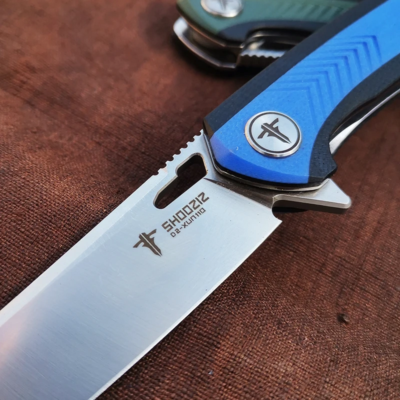 SHOOZIZ folding knife G10 handle D2 bearing tactical outdoor self defense hunting cutter Pocket knives EDC tools | Инструменты