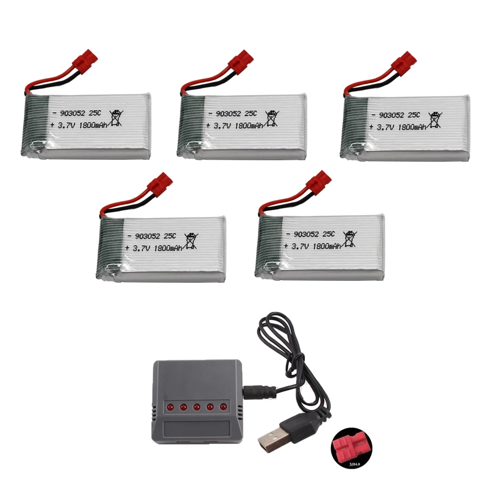3 7 V 1800mAh литий полимерный Батарея с 5in1 Зарядное устройство для SYMA X5 X5S X5C X5SC X5SH X5SW X5UW