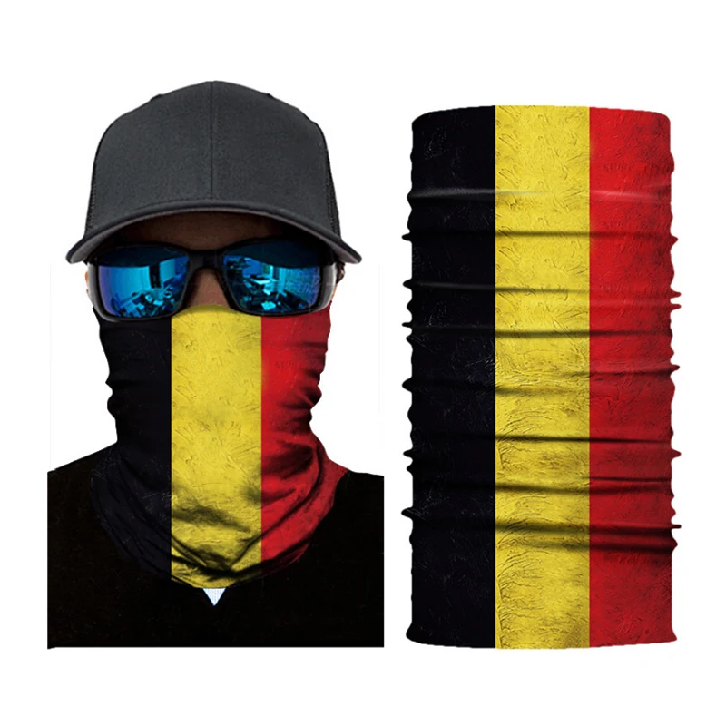 

Unisex National Flag Printed Magic Face Cover Bandana Tube Neck Gaiter Scarf Headband Outdoor Sports Headwear Men Accessories