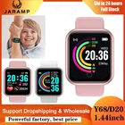 Часы наручные Y68 с цветным экраном, умные спортивные женские часы с трекером сердечного ритма для бега, для детей и мужчин