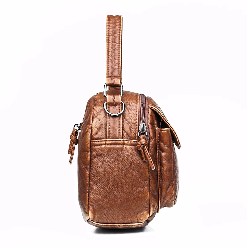 Женская винтажная сумка через плечо Bolsos Mujer однотонная из мягкой кожи новинка 2019 |