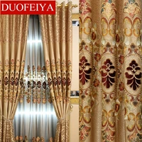 european royal luxury curtains for bedroom window curtains for living room elegant drapes embroidered european curtains
