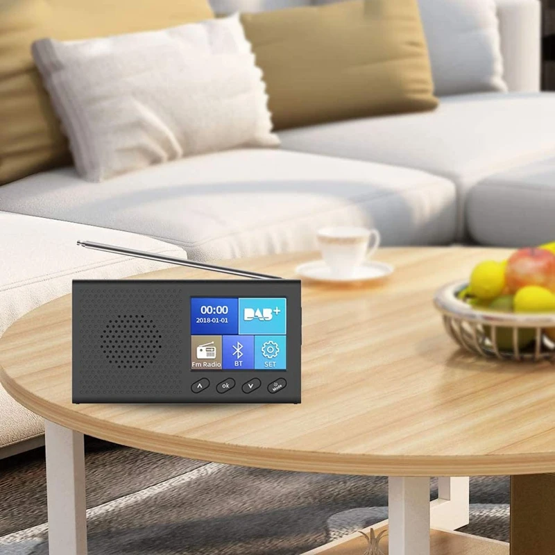 Радиостанция DAB с 2 4 дюймов Цвет ЖК-дисплей Sn Перезаряжаемые портативный цифровой