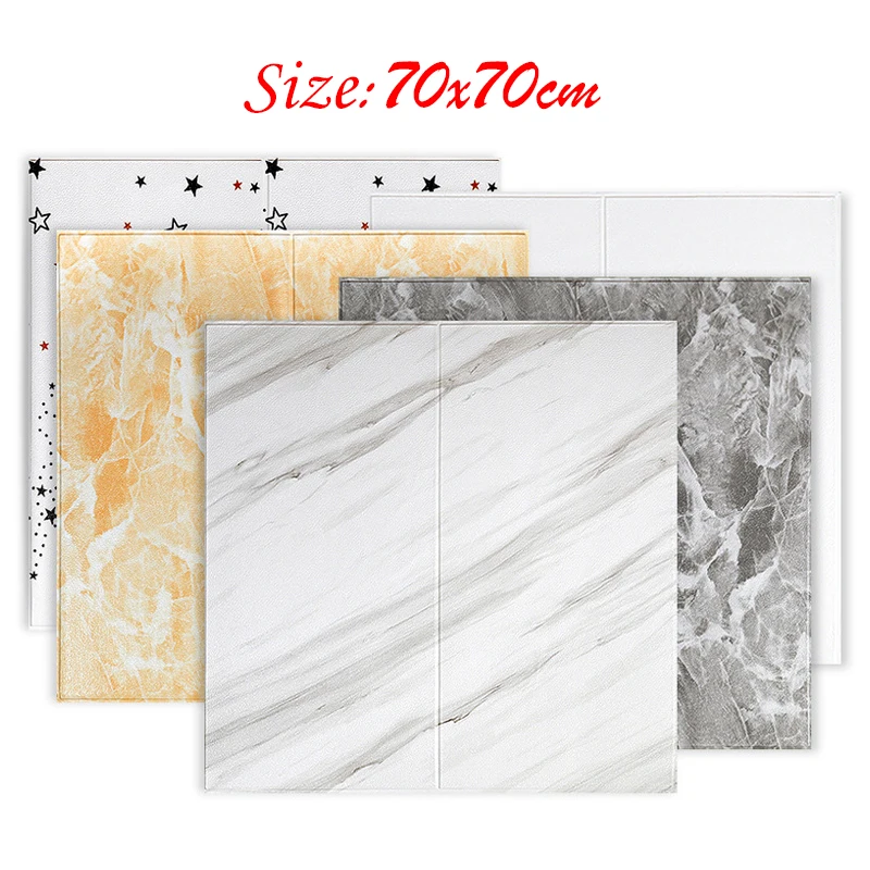 1 шт. 70 см сплошной цвет мраморные самоклеящиеся настенные Стикеры для