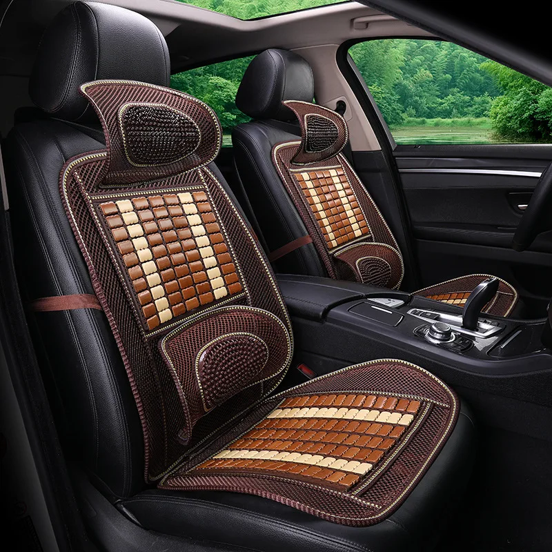

Car seat universal wooden bead bamboo summer seat cushion breathable and cool cushion conjoined wooden bead summer cushion