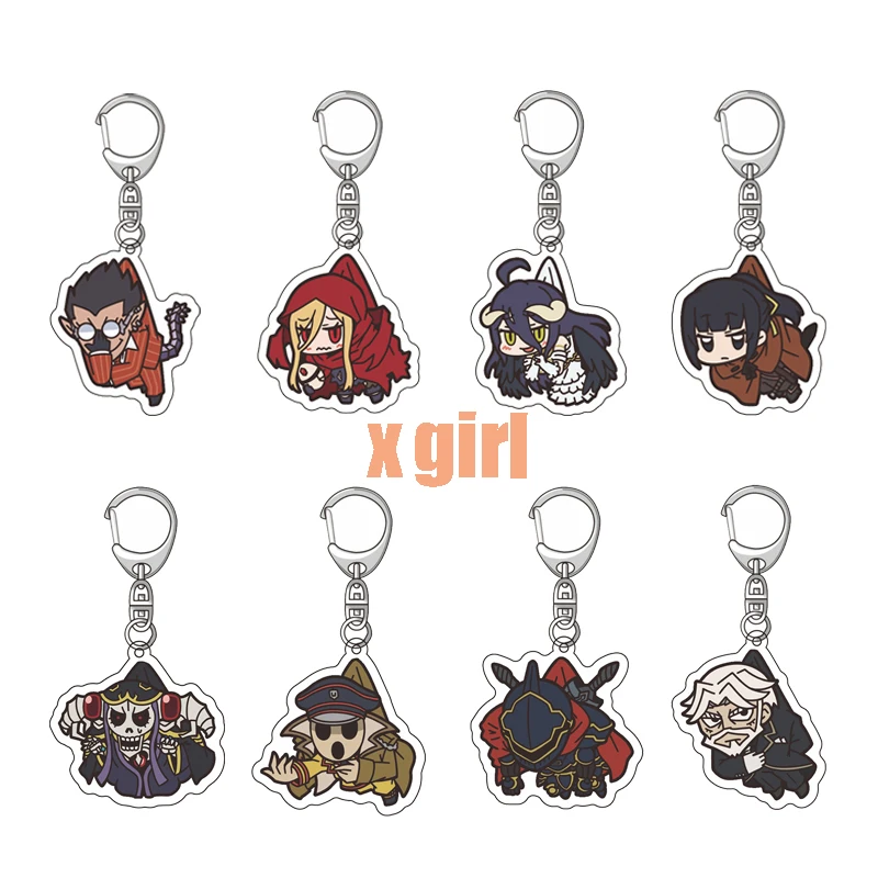 

New Overlord Japanese Anime Novel Ainz Ooal Gown Acrylic Stand Brand School Bag Pendant Keychain Small Gift Wholesale