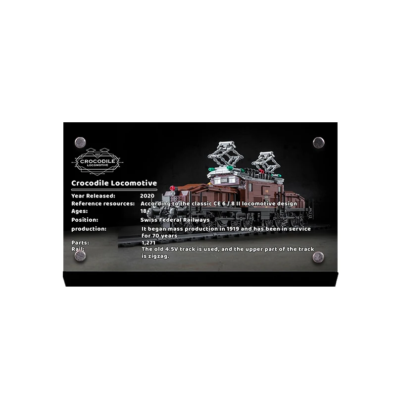 

Acrylic Plate Board Display Stand Brand For Railway Train Locomotive Model Building Blocks Collection Toys For Kids Gift