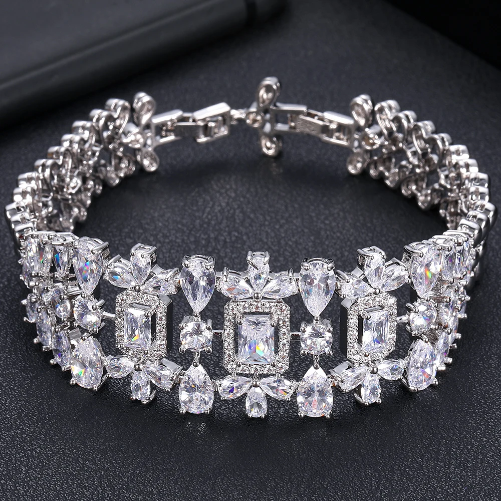 Accking monaco дизайнерский Цветочный модный уникальный браслет цепочка AAA циркон